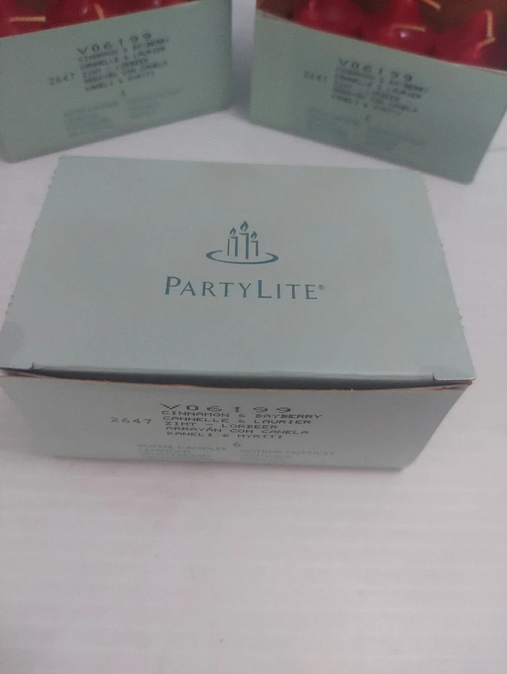 18 NEW Partylite Cinnamon and bayberry V06199 Votive Candles NEW IN BOXES